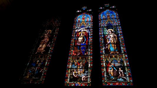 Basilique Saint-Martin d'Ainay - Intérieur - Vitraux chapelle Saint-Michel