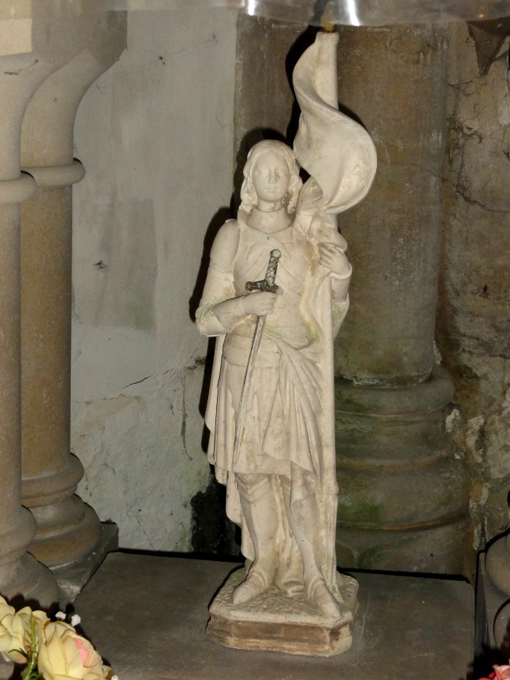 Baudonvilliers (Meuse) église, statue Jeanne d'Arc