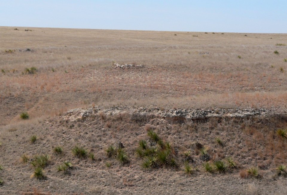 Battle Canyon (Scott Co KS) rifle pit 1 from monument 1