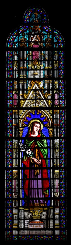 Basilique Sainte-Clotilde Paris Vitrail Lusson et Bourdon Sainte Camille 26102018