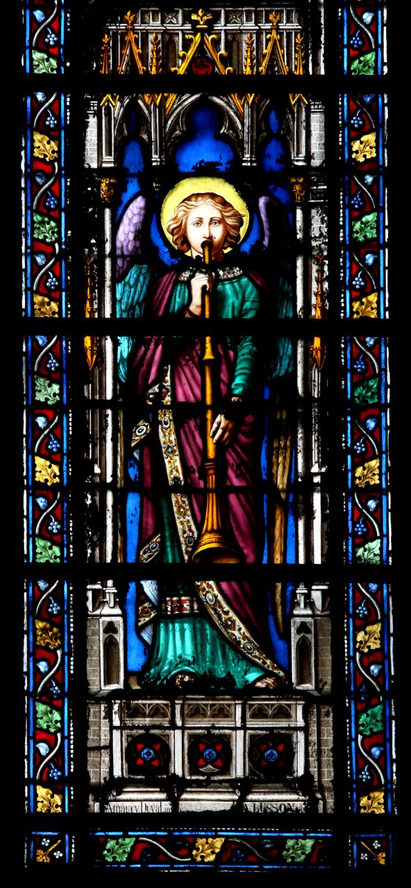 Basilique Sainte-Clotilde Paris Vitrail Lusson Amaury Duval Ange musicien 1 26102018
