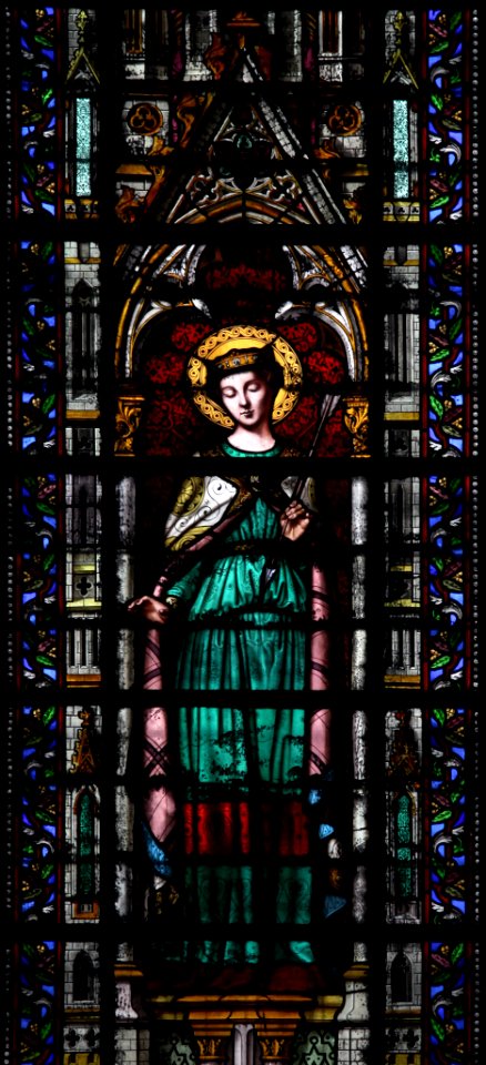 Basilique Sainte-Clotilde Paris Vitrail Jourdy Lusson et Bourdon Sainte Ursule 26102018