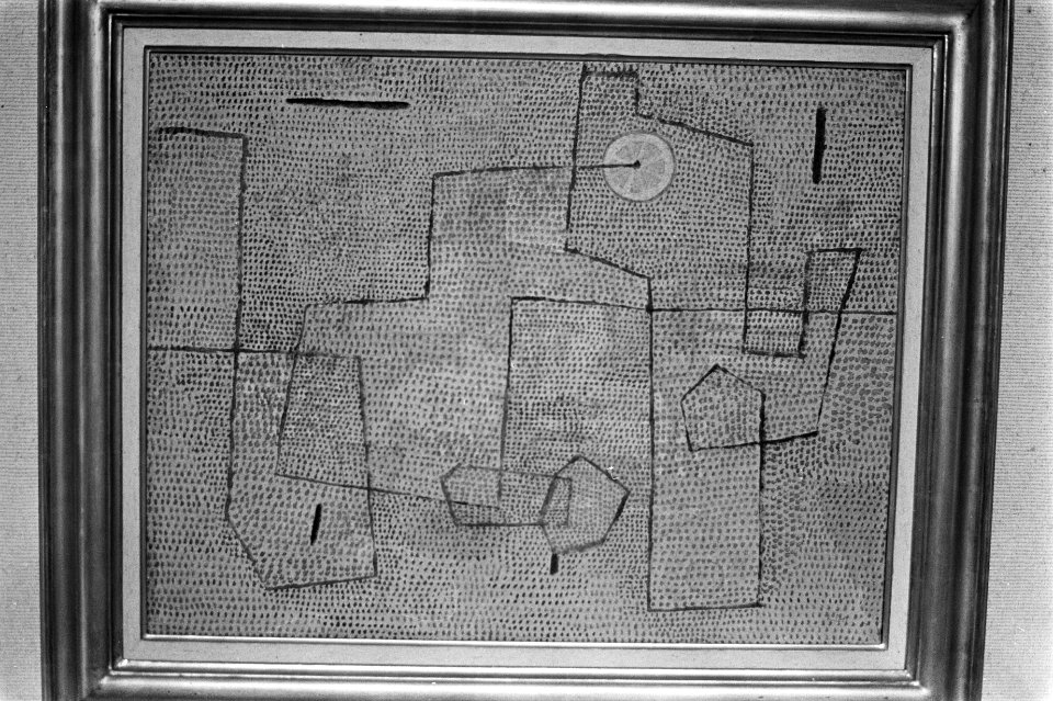 Bauhaus-expositie in Stedelijk Museum schilderij, Bestanddeelnr 921-8971