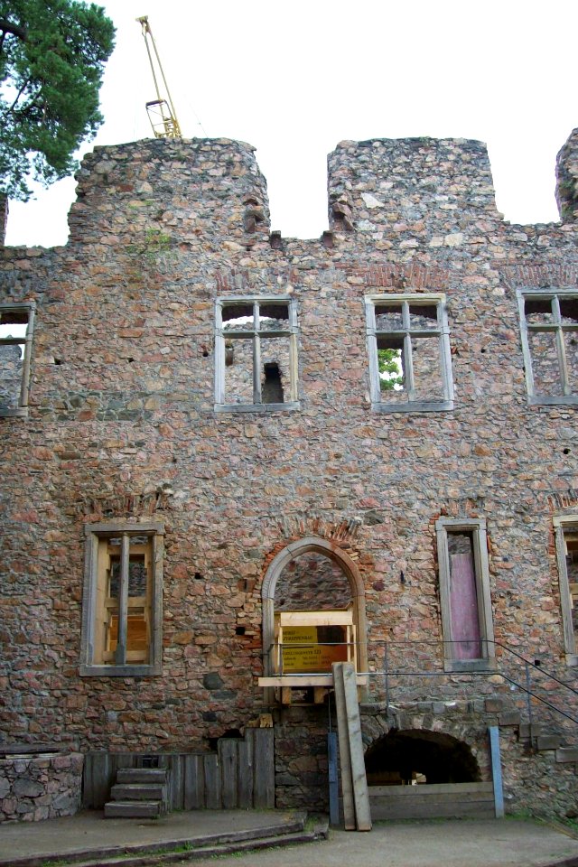 Bauarbeiten am Palas Schloss Auerbach 2011 03