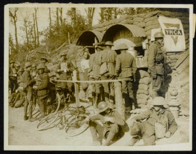 Battle of Menin Road. A great boon to our men. A Y.M.C.A. that is well under she, Bestanddeelnr 158-1316