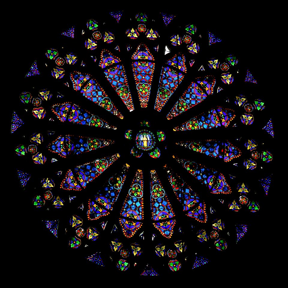 Basilique Sainte-Clotilde Paris Vitrail Rose 1 26102018