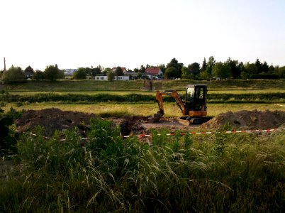 Baufeld der Erikenbrücke vor Baubeginn bei Hartmannsdorf an der Weißen Elster im Juni 2016