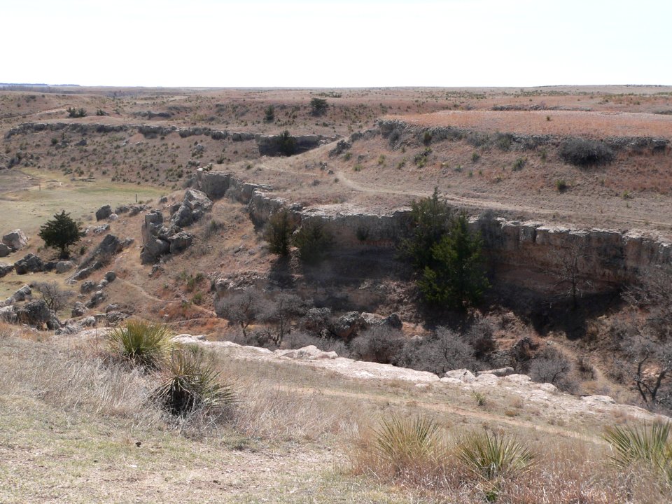Battle Canyon (Scott Co KS) from monument 2 of 5