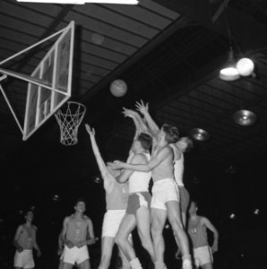 Basketbal Nederland tegen Finland in Apollohal spelmoment, Bestanddeelnr 913-8013