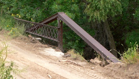 Battle Creek kingpost bridge S truss 1