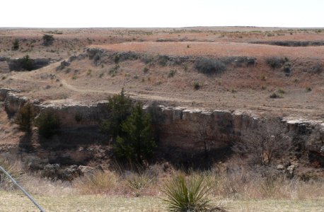 Battle Canyon (Scott Co KS) rifle pit 2 from monument 1
