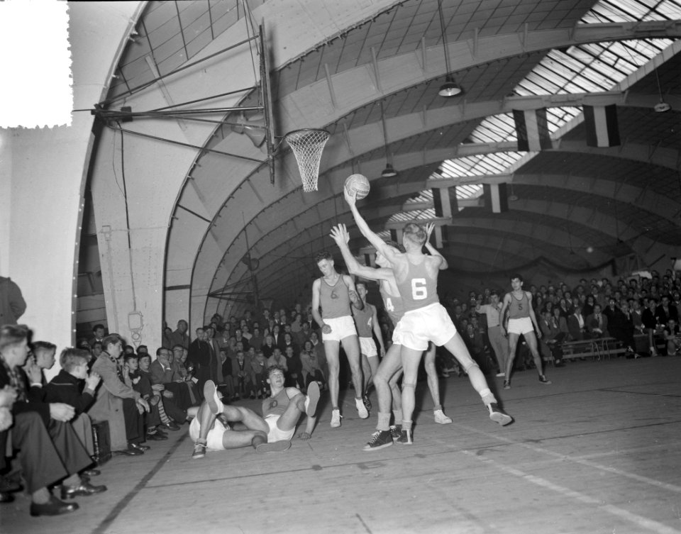 Basketbal Nederland tegen Luxemburg 43-58 Spelmoment, Bestanddeelnr 908-1065