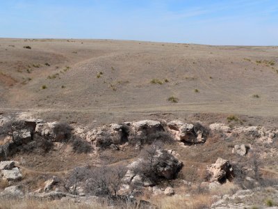 Battle Canyon (Scott Co KS) from monument 4 of 5