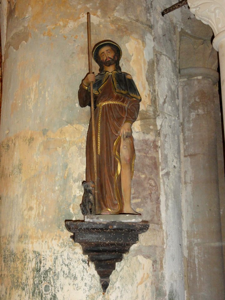 Baudonvilliers (Meuse) église, statue Saint Roch