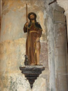 Baudonvilliers (Meuse) église, statue Saint Roch