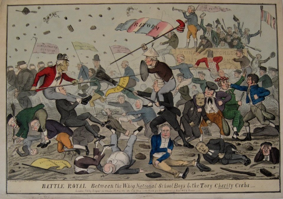 Battle Royal between the Whig National School Boys & the Tory Charity Crabs - Tregear