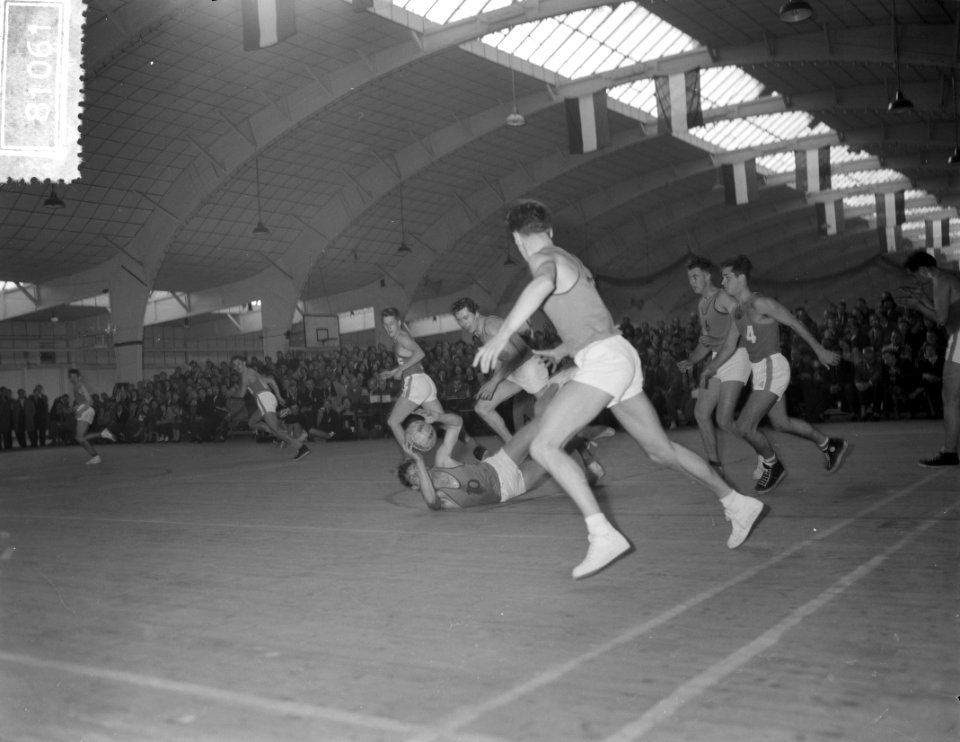 Basketbal Nederland tegen Luxemburg 43-58 Spelmoment, Bestanddeelnr 908-1061