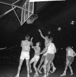 Basketbal Nederland tegen Finland in Apollohal spelmoment, Bestanddeelnr 913-8012