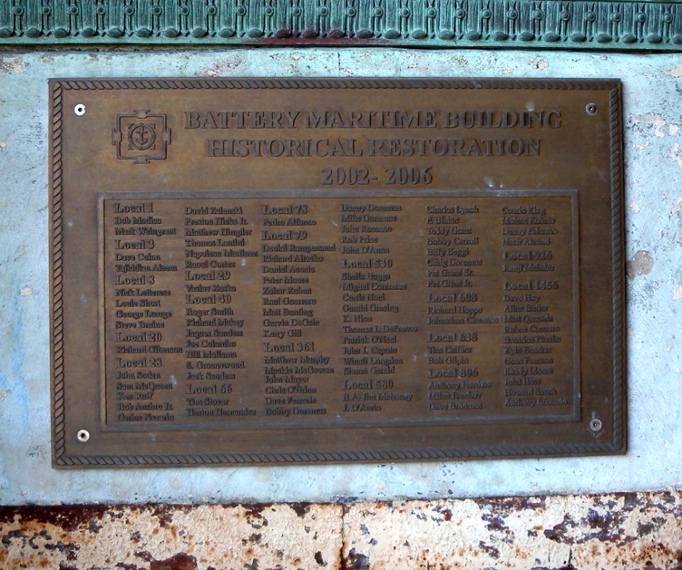 Batt Mari Bldg Hist Restor plaque jeh