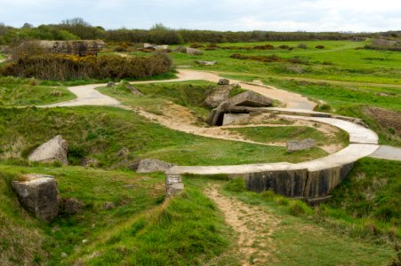 Battle field Pointe du Hoc Calvados, France