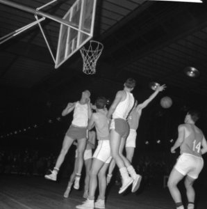 Basketbal Nederland tegen Finland in Apollohal spelmoment, Bestanddeelnr 913-8011