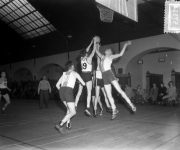 Basketballkampioenschappen Haarlem. DED Amsterdam tegen Oosterkwartier Haarlem. , Bestanddeelnr 905-7114