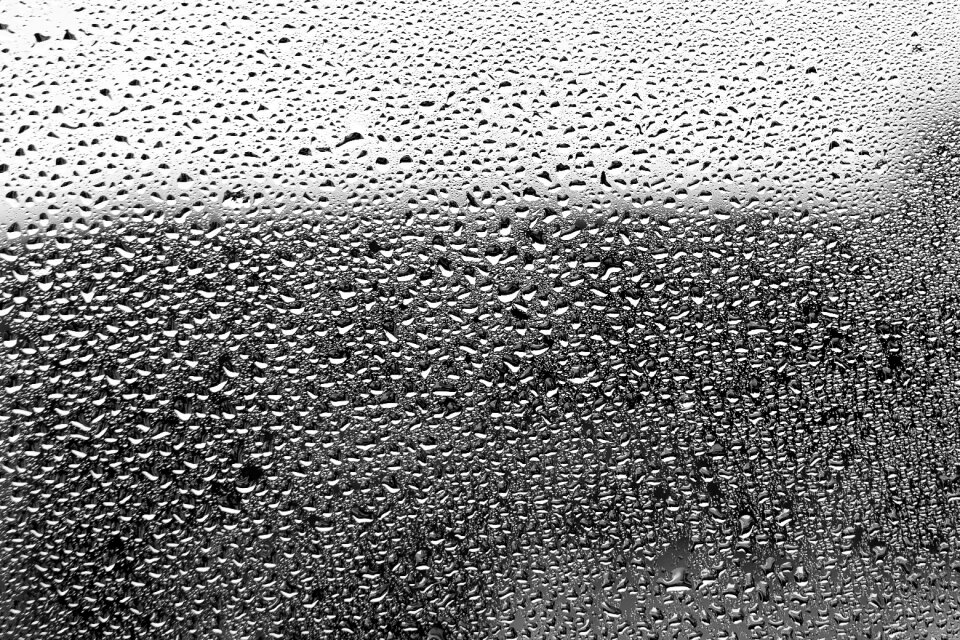 Raindrop glass gray
