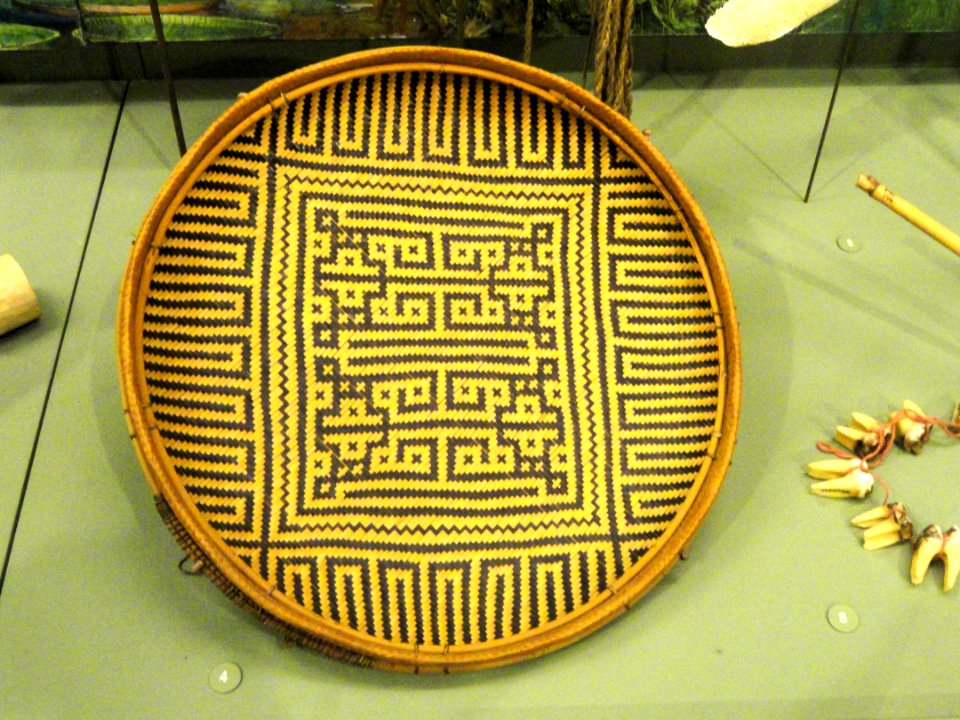 Basket with monkey motif, Ye'kuana people - South American objects in the American Museum of Natural History - DSC06065 photo