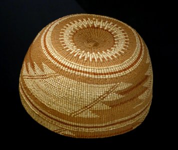 Basket cap, maker unknown, Yurok Hupa Karuk - Mount Shasta Sisson Museum - DSC02802