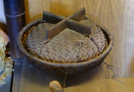 Basket for cooked rice, Muong - Vietnam Museum of Ethnology - Hanoi, Vietnam - DSC02712