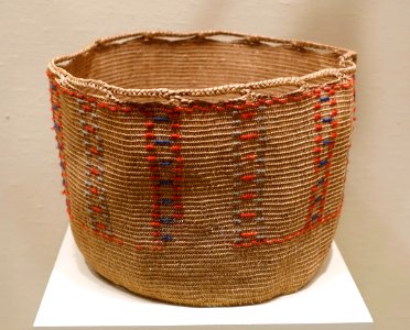 Basket, Aleut, c. 1900, seagrass, thread - Portland Art Museum - Portland, Oregon - DSC09117