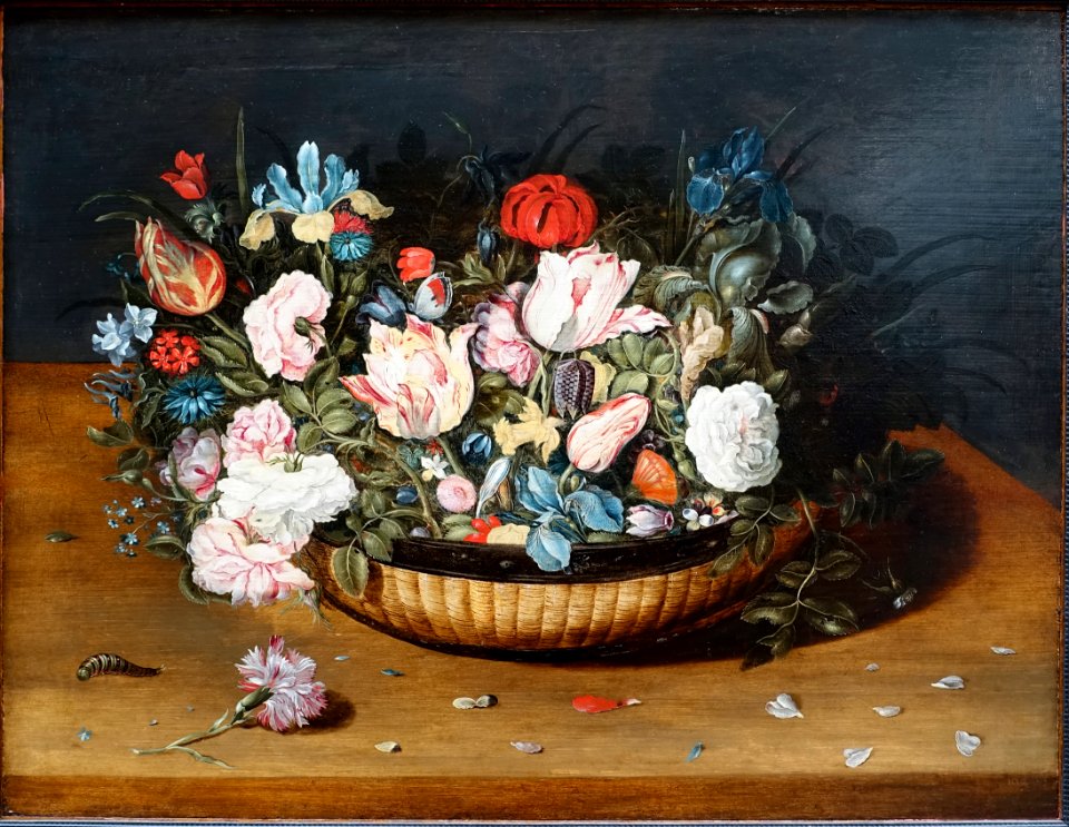 Basket of Flowers, by Osias Beert the Elder, c. 1615, oil on panel - Dallas Museum of Art - DSC05218