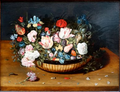 Basket of Flowers, by Osias Beert the Elder, c. 1615, oil on panel - Dallas Museum of Art - DSC05218 photo