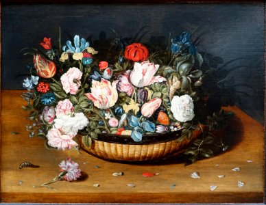Basket of Flowers, by Osias Beert the Elder, c. 1615, oil on panel - Dallas Museum of Art - DSC05218