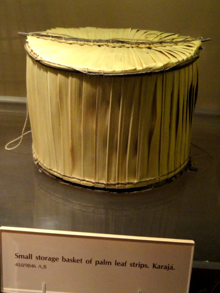 Basket, palm leaf strips, Karajá - AMNH - DSC06162