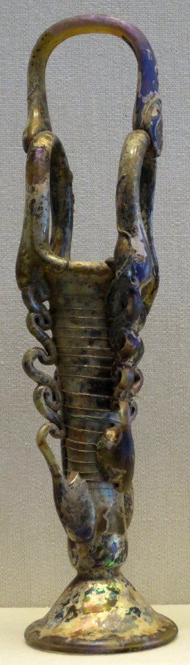 Basket-handled unguentarium, 4th-5th century CE, California Palace of the Legion of Honor