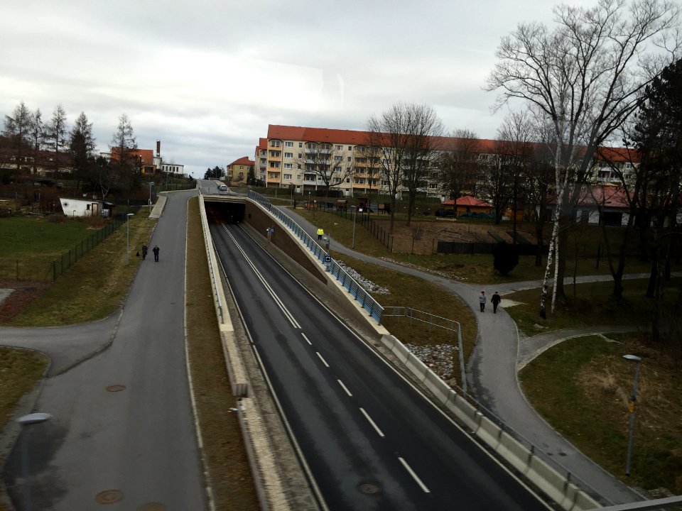 Bautzen B96 (Siemensstraße) Blick Richtung Norden (Tunnel)
