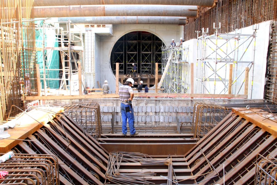 Baustelle Turbinenkanal Weserkraftwerk