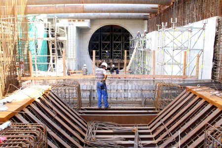 Baustelle Turbinenkanal Weserkraftwerk