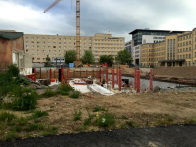 Baustelle Schwimmhalle Freiberger Straße Dresden 2