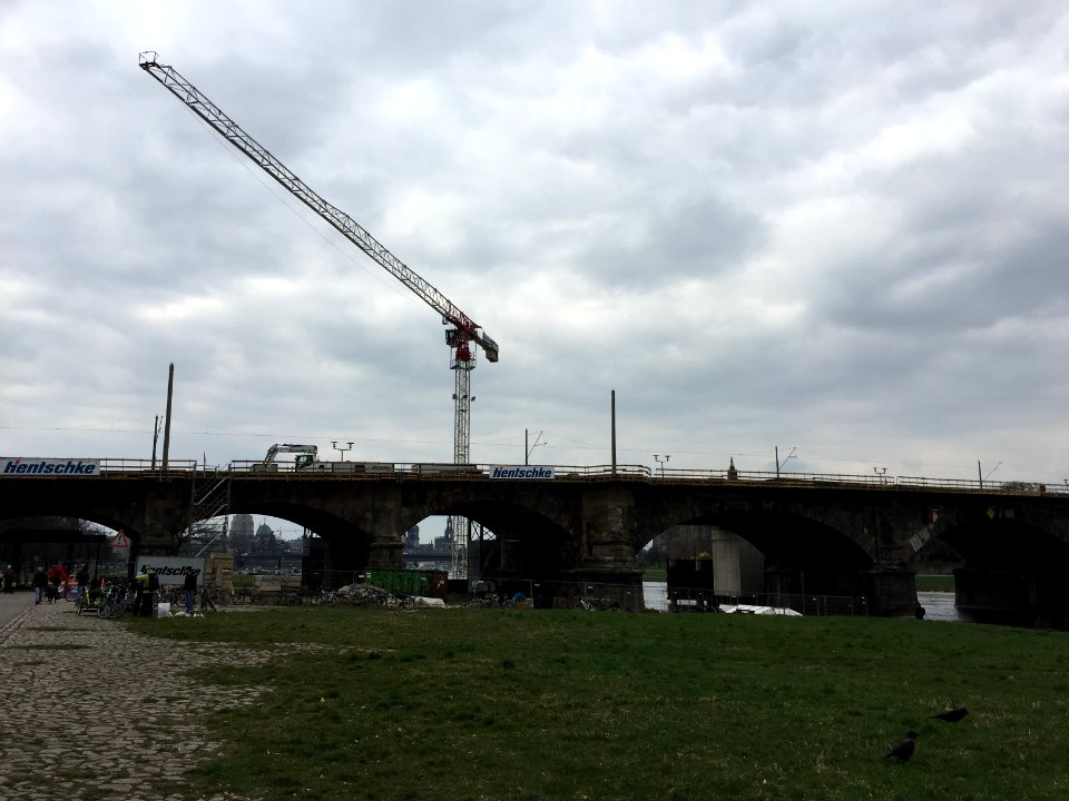 Baustelle Albertbrücke Dresden 2