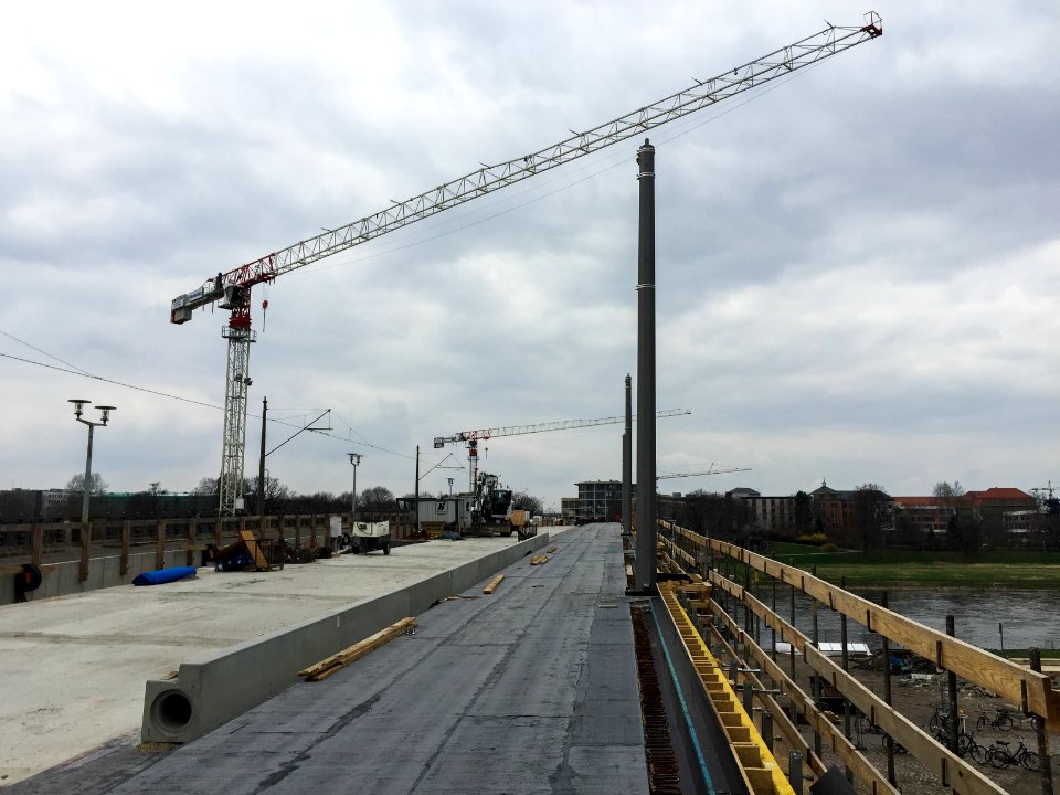 Baustelle Albertbrücke Dresden 6
