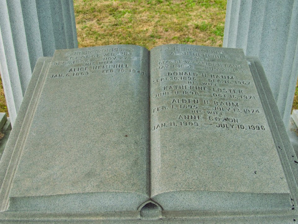 Baum Monument, Homewood Cemetery, 2015-09-22, 04