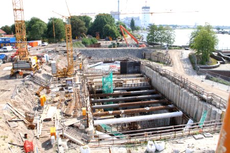 Baustelle Weserkraftwerk
