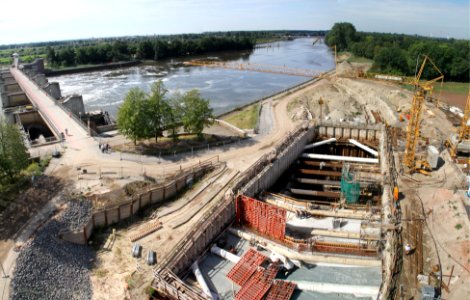 Baustelle Weserkraftwerk 3