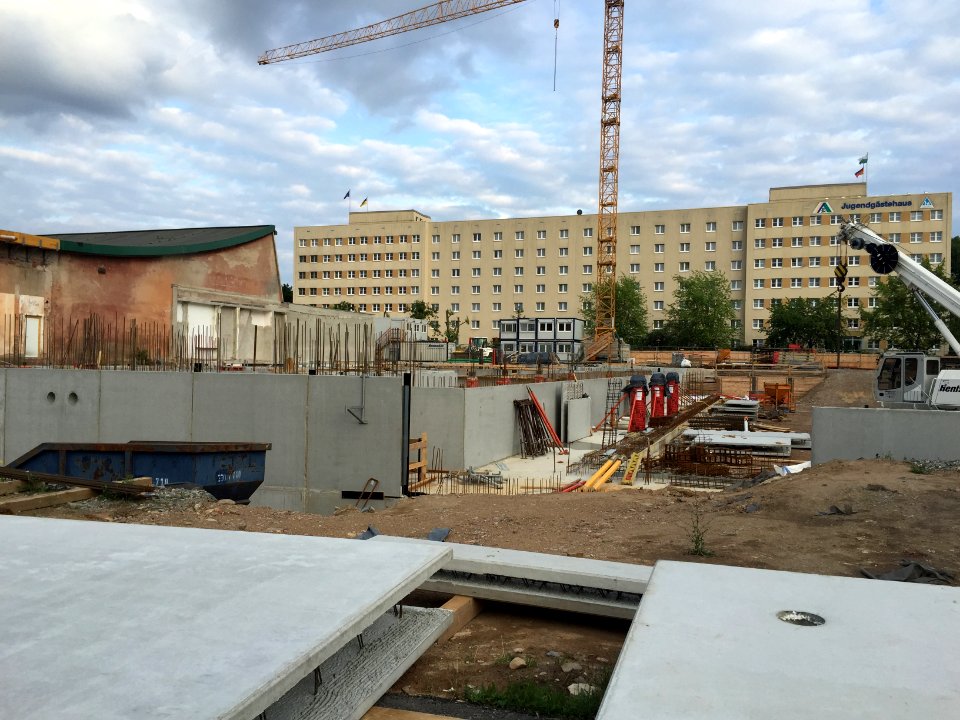 Baustelle Schwimmhalle Freiberger Straße 7