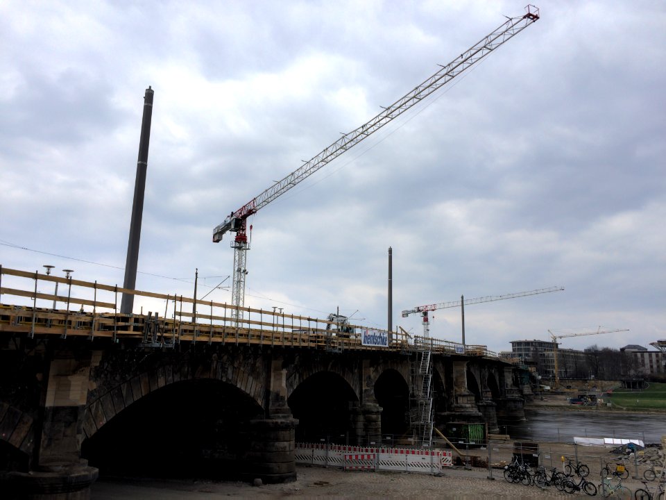 Baustelle Albertbrücke Dresden 4