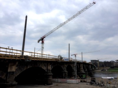 Baustelle Albertbrücke Dresden 4