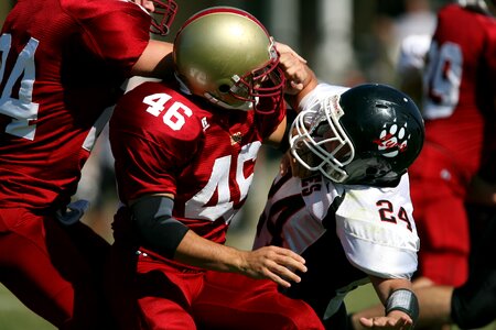 Football player sport helmet photo