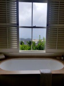 Bathroom with a view, the Farm at Cape Kidnappers